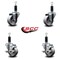 Service Caster 3'' Semi Steel Wheel Swivel 1-1/8'' Expanding Stem Caster Set 2 Brakes, 4PK SCC-EX20S314-SSS-2-TLB-2-118 - alternate 3